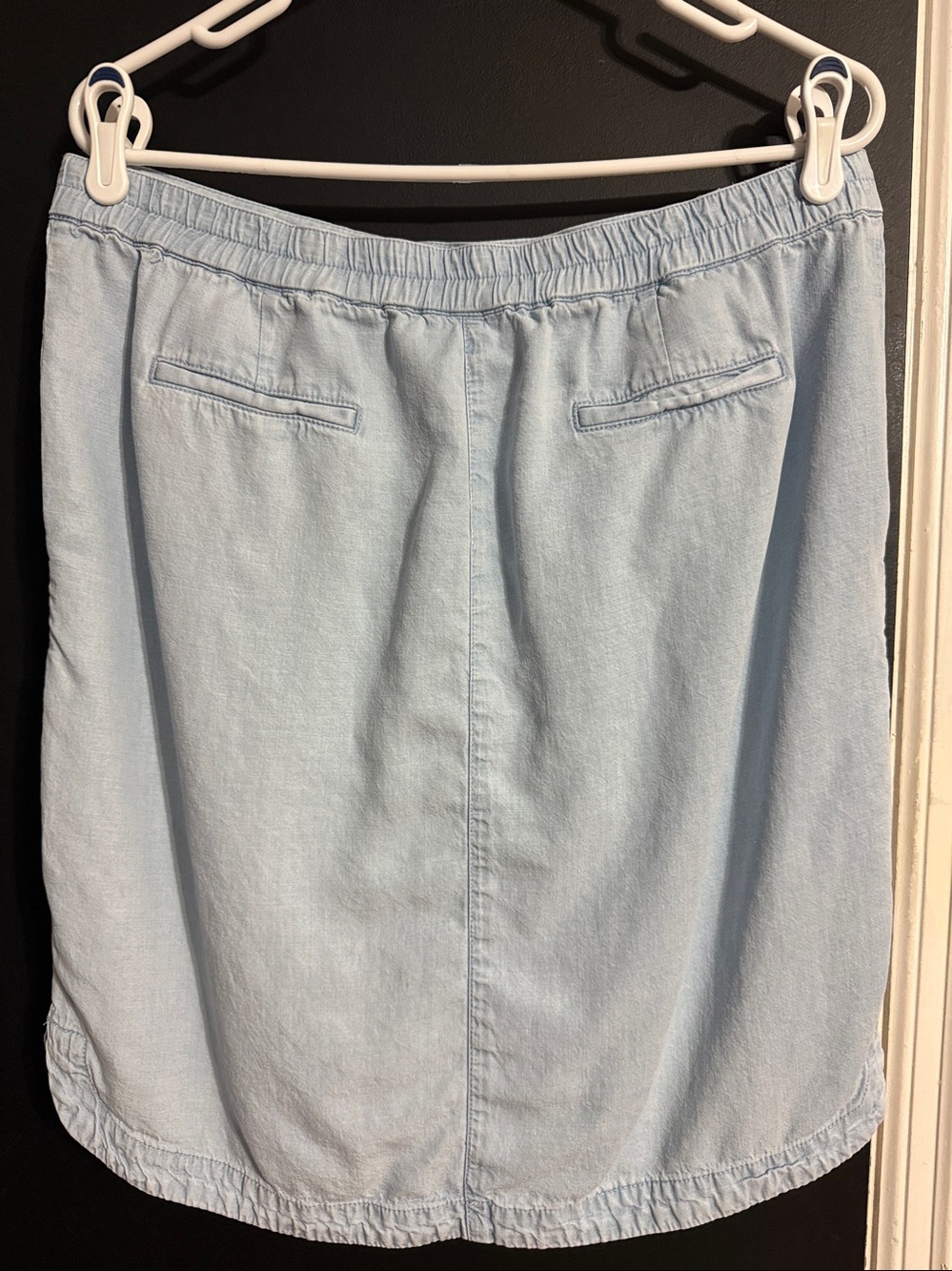 J. Jill Denim Tencel & Linen Chambray Mini Skirt Size: M Summer Lightweight - Picture 2 of 6